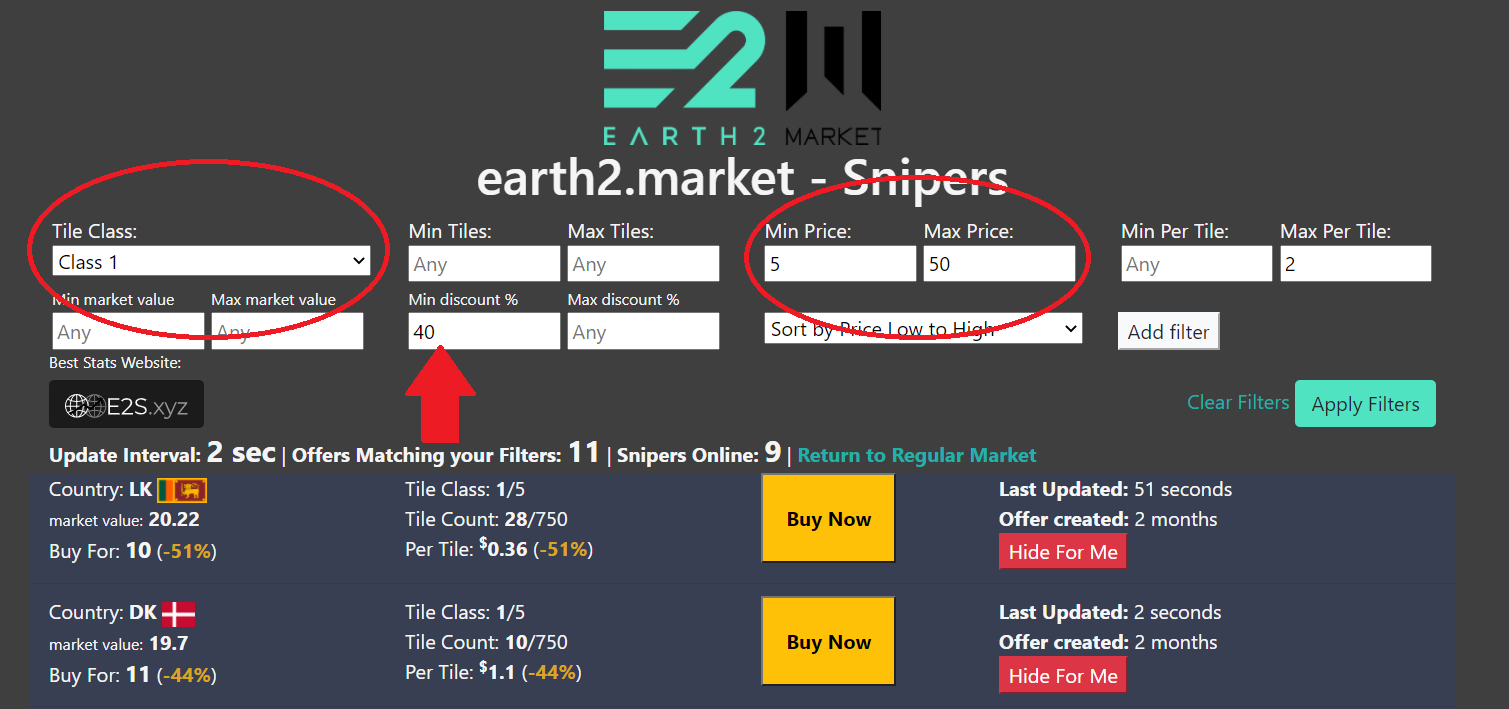 class 1 earth2 premium marketplace